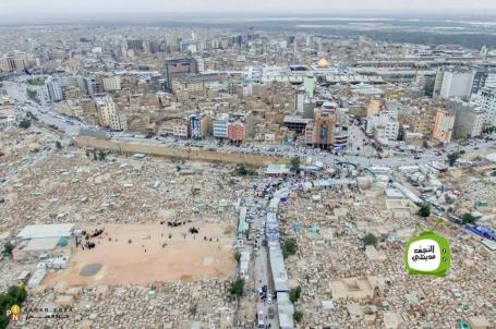 صور جوية لمركز المدينة القديمة في النجف الاشرف