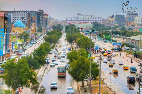 النجف الاشرف الشارع المؤدي الى المدينة القديمة