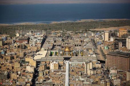 صور جوية مباشرة لمدينة العلم و العلماء النجف الاشرف