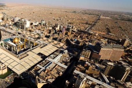 صور جوية مباشرة لمدينة العلم و العلماء  النجف الاشرف