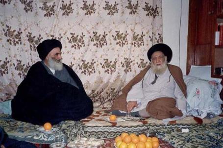 مع المرجع الديني السيد علي السيستاني ( دام ظله الوراف )