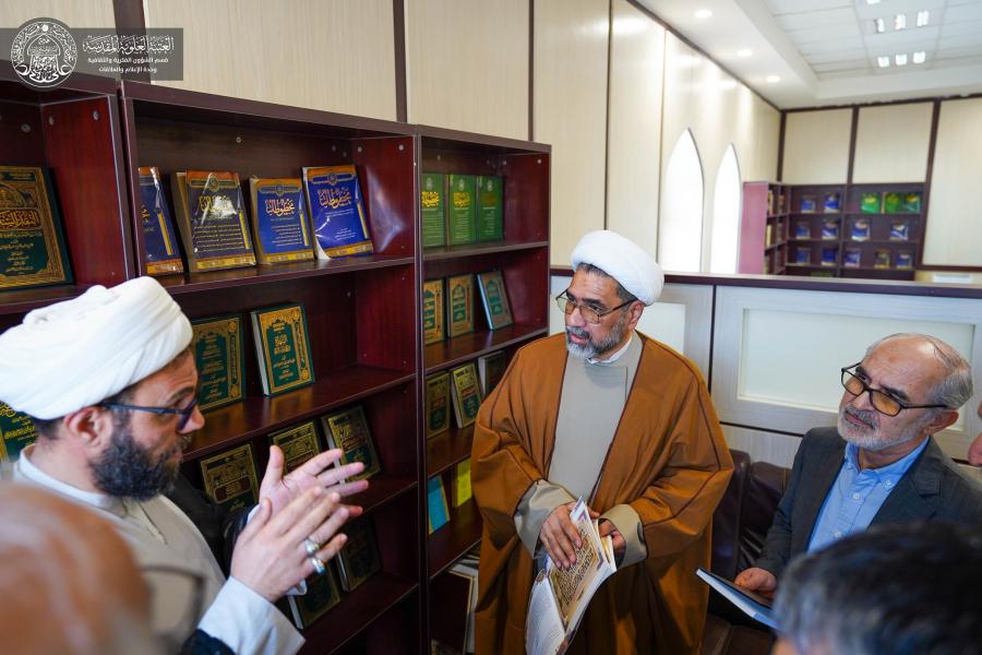 وفد أكاديمي من جامعة شيراز الدولية يزور قسم الشؤون الفكرية والثقافية في العتبة العلوية المقدسة