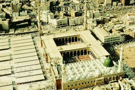 المسجد النبوي من الاعلى