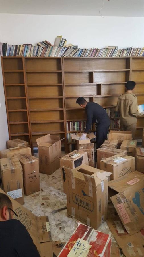 مكتبة رئيس اتحاد أدباء النجف تدخل ضمن اروقة مكتبة الروضة الحيدرية .‏